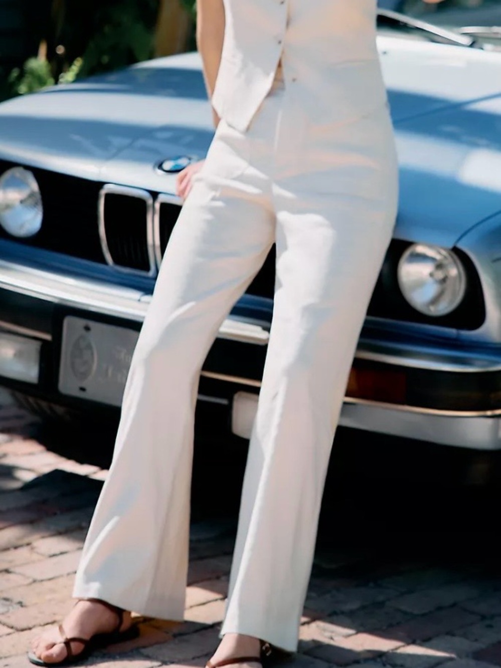 Maeve Jude Linen Stretch Trousers Ivory Size 6 NWT $158